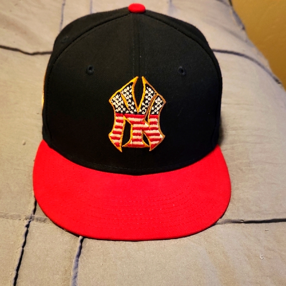 New Era Blue And Red American Flag Yankees Hat